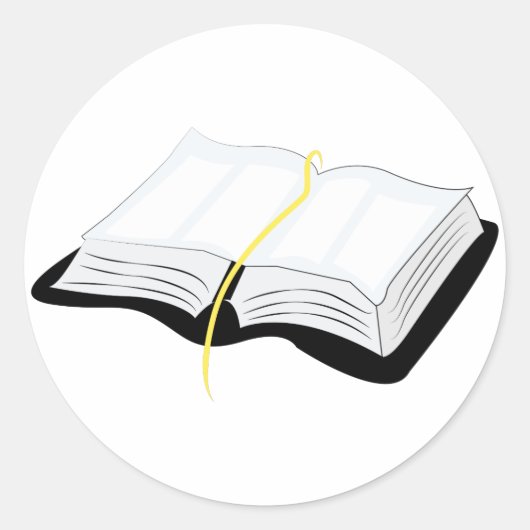 Sticker Rond Bible ouverte (Devant)