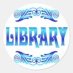 STICKER ROND BIBLIOTHÈQUE