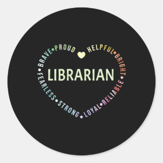 Sticker Rond Bibliothèque bibliothécaire