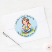 Sticker Rond Bibliothèque de classe pour enseignants personnali (Enveloppe)