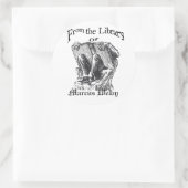 Sticker Rond bibliothèque déplaisant, Marcus W... (Sac)