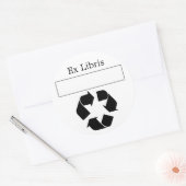 Sticker Rond Bibliothèque Ex Libris (Enveloppe)