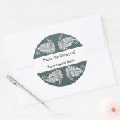 Sticker Rond Bibliothèque Grey (Enveloppe)