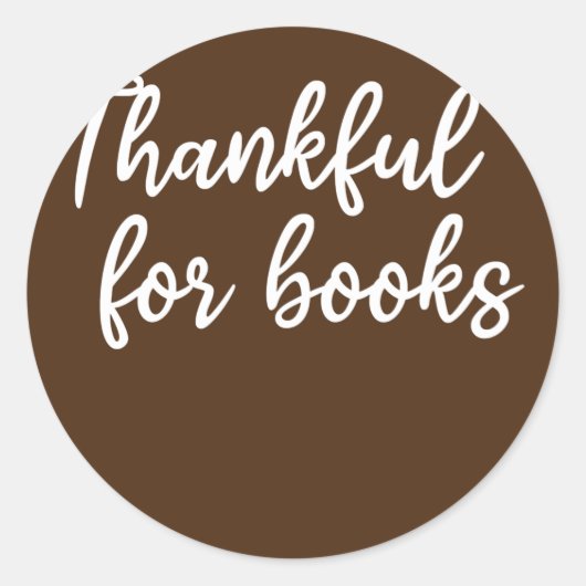 Sticker Rond Bibliothèque Lover Bookworm Merci pour les livres (Devant)
