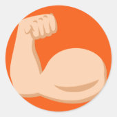 Sticker Rond Biceps Emoji (Devant)