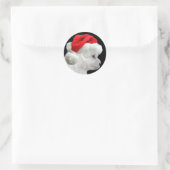 Sticker Rond Bichon Frise Christmas (Sac)