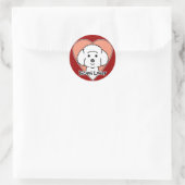 Sticker Rond Bichon Frise Lover (Sac)