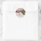 Sticker Rond Bichon Frise Noël (Sac)