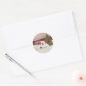 Sticker Rond Bichon Frise Noël (Enveloppe)
