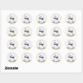 Sticker Rond Bichon Frise Sailor Boy Blue (Feuille)