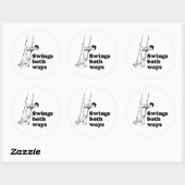 Sticker Rond Bicuriste (Feuille)
