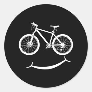 Sticker Rond Bicycle Smile Bike Smiling Face Biker