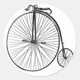 Sticker Rond Bicyclette antique de quart de penny de penny