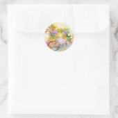 Sticker Rond Bicyclette et fleurs (Sac)