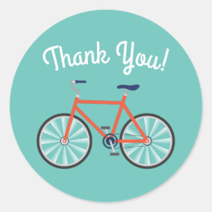 Sticker Rond Bicyclette mignonne Enfants Vélo Anniversaire Merc