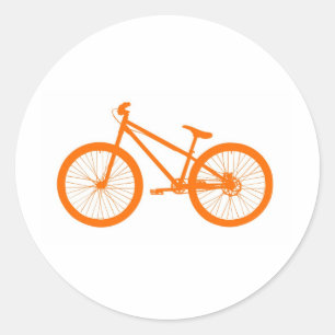 Sticker Rond Bicyclette orange