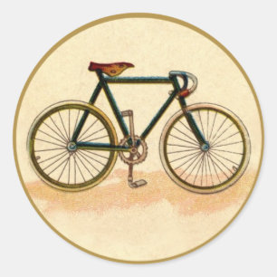Sticker Rond Bicyclette vintage