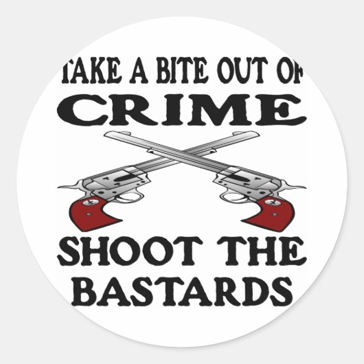 Sticker Rond Bidards criminels blancs (Devant)