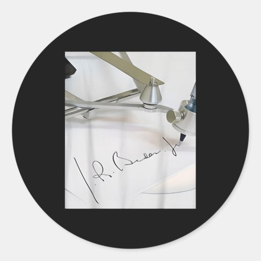 Sticker Rond Biden Autopen Signature Funny (Devant)