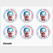 Sticker Rond Biden face clown anti Biden Pro Trump 2024 (Feuille)