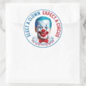 Sticker Rond Biden face clown anti Biden Pro Trump 2024 (Sac)