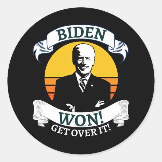 Sticker Rond Biden Gagnera Obtenir Sur It Pro Biden (Devant)