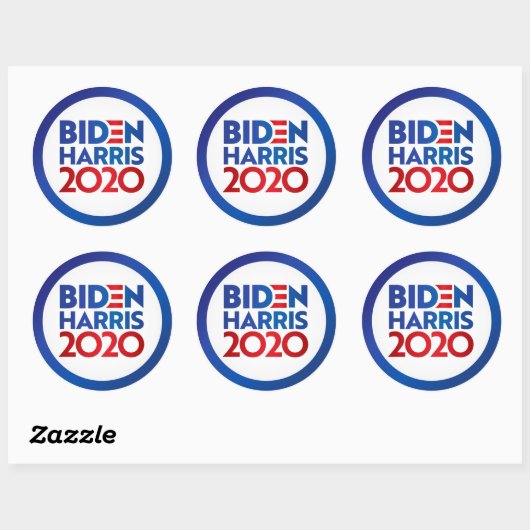 Sticker Rond Biden Harris 2020 (Feuille)