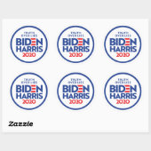 Sticker Rond BIDEN HARRIS 2020 : La vérité sur les mensonges (Feuille)
