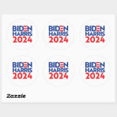 STICKER ROND BIDEN HARRIS 2024 (Feuille)