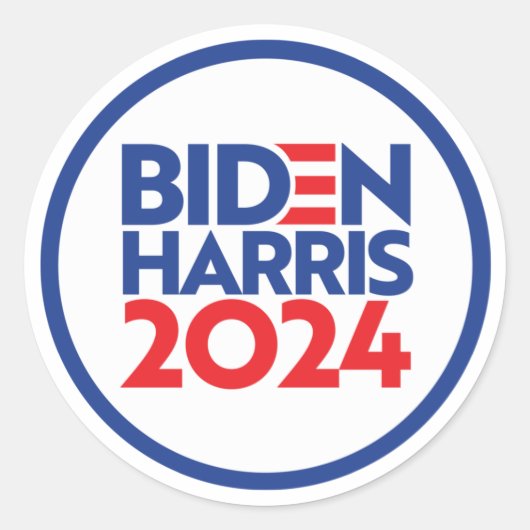 Sticker Rond Biden Harris 2024 (Devant)
