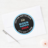 STICKER ROND BIDEN HARRIS 2024 CONTINUEZ LE TOUT (Enveloppe)