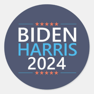 Sticker Rond Biden Harris 2024 pour l'élection présidentielle a