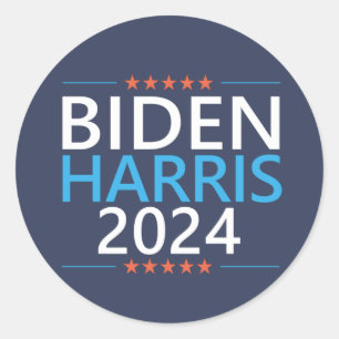 Sticker Rond Biden Harris 2024 pour Président Élection US