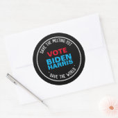 Sticker Rond Biden Harris 2024 Sauvez Le Pot De Fonte (Enveloppe)