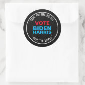 Sticker Rond Biden Harris 2024 Sauvez Le Pot De Fonte (Sac)