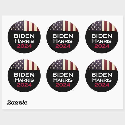 Sticker Rond BIDEN HARRIS Campagne 2024 (Feuille)
