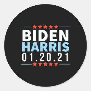 Sticker Rond Biden Harris Janvier 2021 Victoire électorale Inau