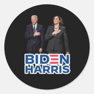 Sticker Rond Biden Harris Joe Biden Kamala Harris