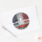 Sticker Rond Biélorussie Biélorussie Biélorussie France Arbre (Enveloppe)