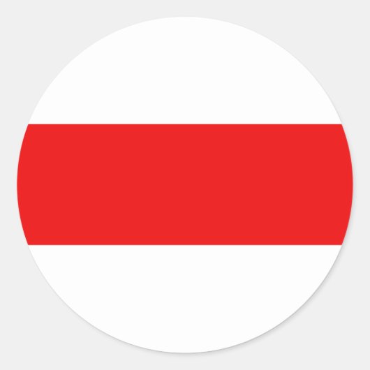Sticker Rond Biélorussie : le symbole rouge white revolution f (Devant)
