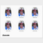 Sticker Rond Bien cordialement, (Feuille)