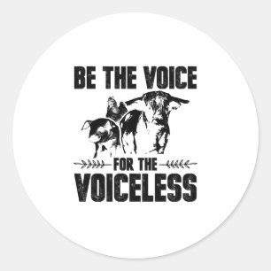 Sticker Rond Bien-être animal Végétarien Végétarien Cadeaux V