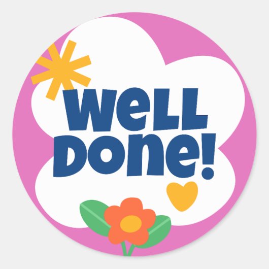 Sticker Rond Bien joué (Devant)