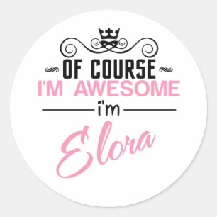 Sticker Rond Bien sûr que je suis génial Je suis le nom d'Elo