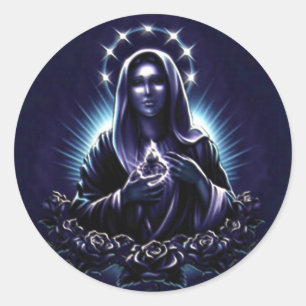 Sticker Rond Bienheureuse Vierge Marie - Mère de Dieu