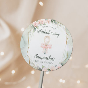 Sticker Rond Bientôt être fouetté dans la Fête des mariées flor