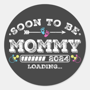 Sticker Rond Bientôt être maman 2024 Chargement