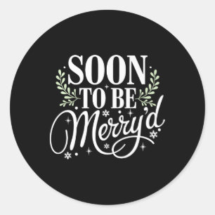 Sticker Rond Bientôt, Joyeux Noël Engagé Couple Matchi