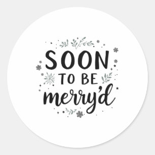 Sticker Rond Bientôt Merryd Noël Engagé Couple Matchin