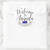 Sticker Rond Bienvenue à Anguilla | Destination Faveur Mariage (Sac)